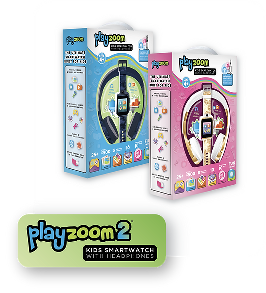 Playzoom wireless on-ear kids headphones in bright colors